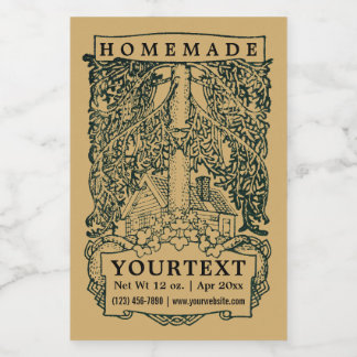 Vintage Arts And Crafts Style Homemade Food Label