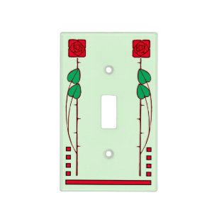Vintage Arts And Crafts Style Roses Light Switch Cover