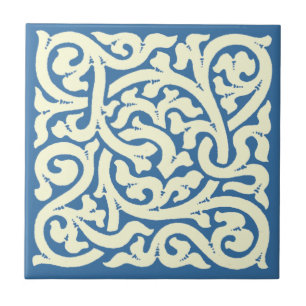 Vintage Arts & Crafts, Mission Style Vine Pattern Ceramic Tile