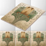 Vintage Arts & Crafts or Mission Style Frieze Ceramic Tile<br><div class="desc">This is a digitally enhanced print of a vintage turn of the century Arts And Crafts or Mission style floral frieze pattern.</div>