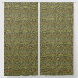 Vintage Arts & Crafts Style Apple Pattern Blackout Curtains