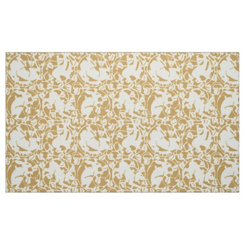 Vintage Arts & Crafts Style Rabbit Dog Bird Deer Fabric