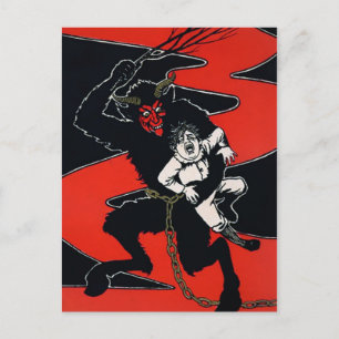 Vintage Artsy Krampus Postcard