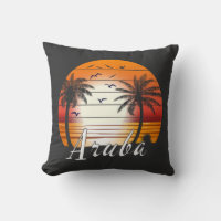 Vintage Aruba Palm Trees Summer Beach