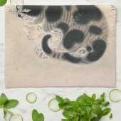 Vintage Asian Cat Kitchen Towel (Folded)