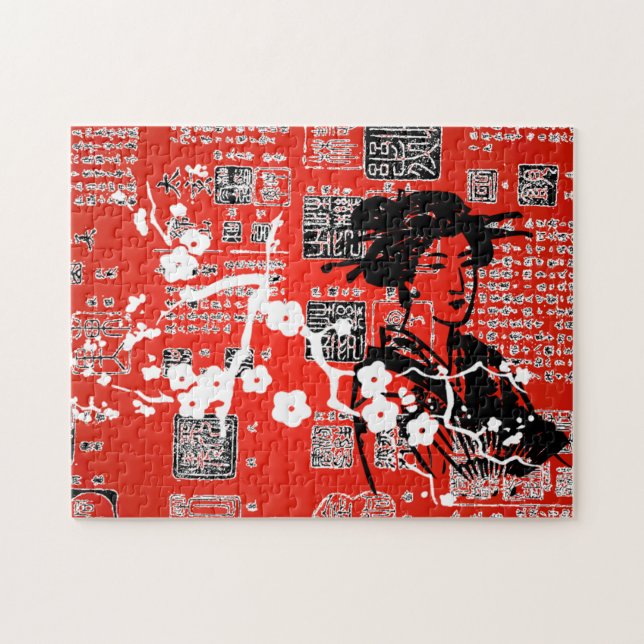 Vintage Asian Collage Jigsaw Puzzle (Horizontal)