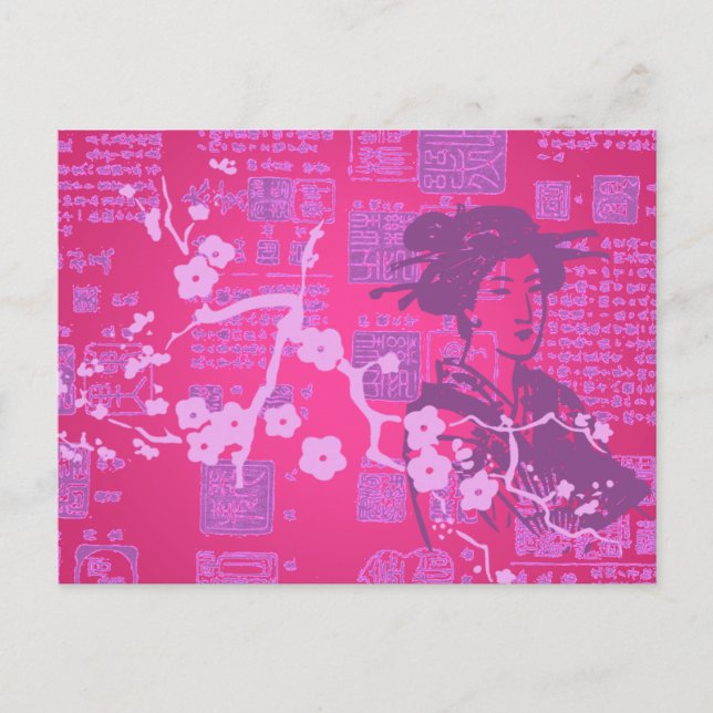 Vintage Asian Collage Postcard (Front)