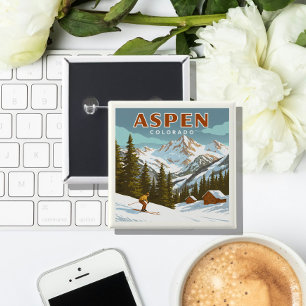 Vintage Aspen Colorado Button