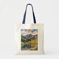Vintage Aspen Colorado Landscape Van Gogh Style