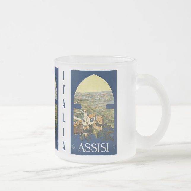 Vintage Assisi Italy custom mugs (Right)