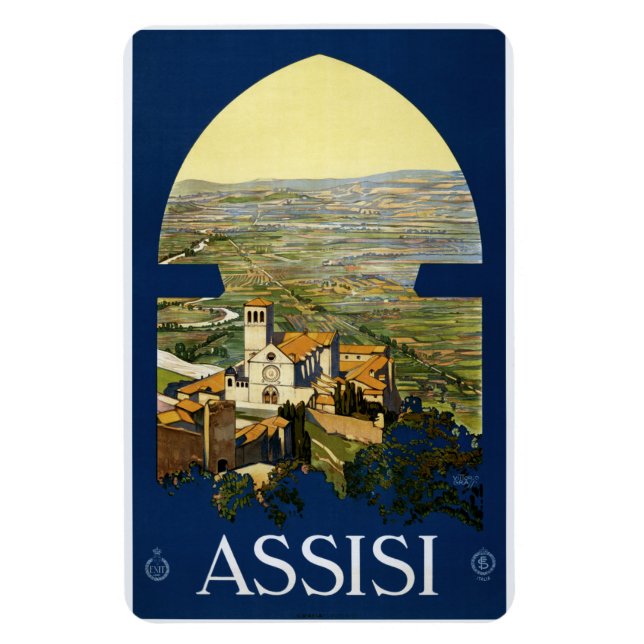 Vintage Assisi Italy magnet (Vertical)