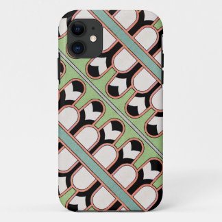 Vintage Assyrian Art Deco Geometric Pattern Mint iPhone 11 Case