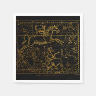 Vintage Astrological Unicorn Napkins