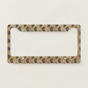 Vintage Astrology Moon Star Pattern License Plate Frame