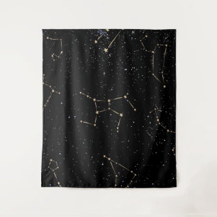 Vintage Astrology Zodiac Wheel Star Sign  Tapestry