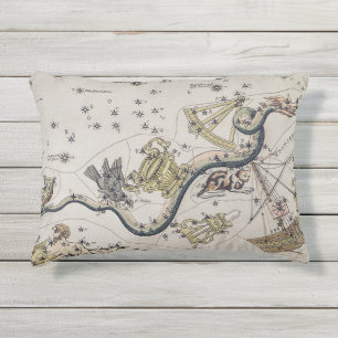 Vintage Astronomical Celestial Map Outdoor Pillow