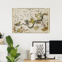 Vintage Astronomical Celestial Map