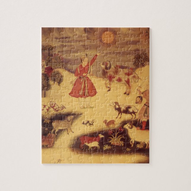 Vintage Astronomy, Antique Asian Celestial Art Jigsaw Puzzle (Vertical)