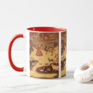 Vintage Astronomy, Antique Asian Celestial Art Mug