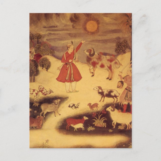 Vintage Astronomy, Antique Asian Celestial Art Postcard (Front)