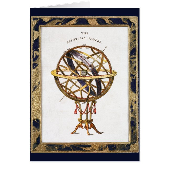 Vintage Astronomy, Artificial or Armillary Sphere Cards (Front)