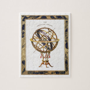 Vintage Astronomy, Artificial or Armillary Sphere Jigsaw Puzzle