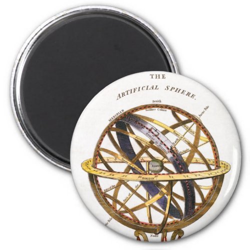 Vintage Astronomy Artificial or Armillary Sphere Magnet