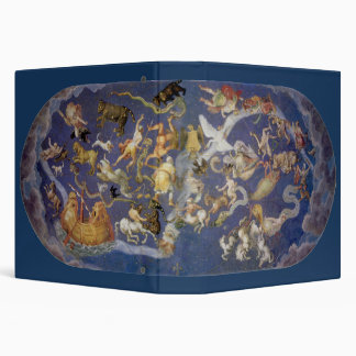 Vintage Astronomy Celestial Constellations Fresco 3 Ring Binder