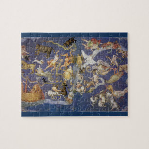 Vintage Astronomy Celestial Constellations Fresco Jigsaw Puzzle