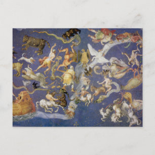 Vintage Astronomy Celestial Constellations Fresco Postcard