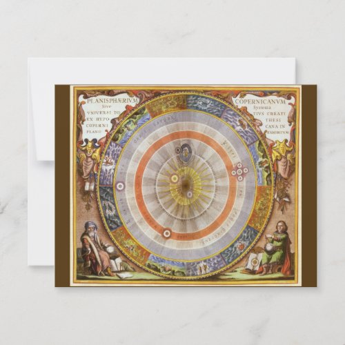 Vintage Astronomy Celestial Copernican Planisphere Personalized Invites