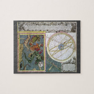 Vintage Astronomy, Comet Path by Matthaeus Seutter Jigsaw Puzzle