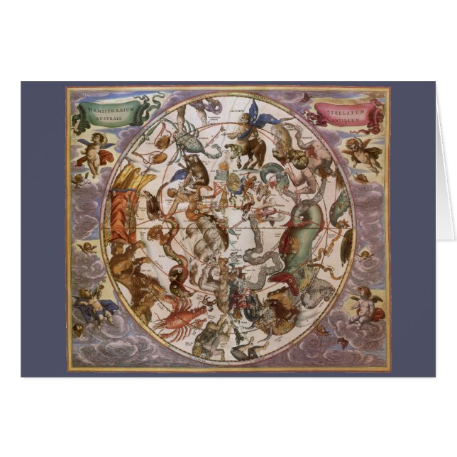 Vintage Astronomy, Constellations of Southern Sky (Front Horizontal)