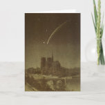 Vintage Astronomy, Donati Comet over Paris, 1858 Card