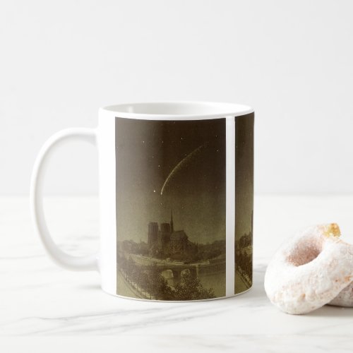 Vintage Astronomy Donati Comet over Paris in 1858 Coffee Mug