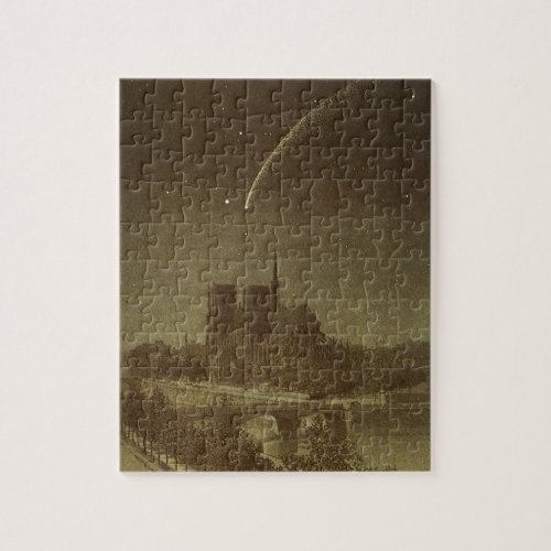 Vintage Astronomy Donati Comet over Paris in 1858 Jigsaw Puzzle