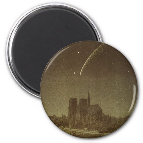 Vintage Astronomy Donati Comet over Paris in 1858 Magnet