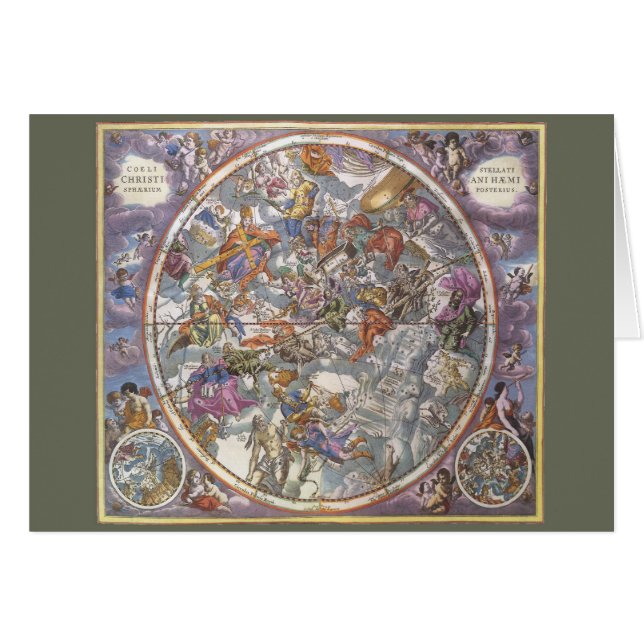 Vintage Astronomy, Map of Christian Constellations (Front Horizontal)