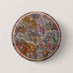 Vintage Astronomy, Map of Christian Constellations Button