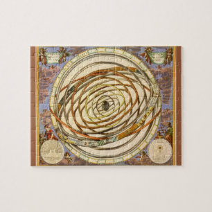 Vintage Astronomy Orbit Planets, Andreas Cellarius Jigsaw Puzzle