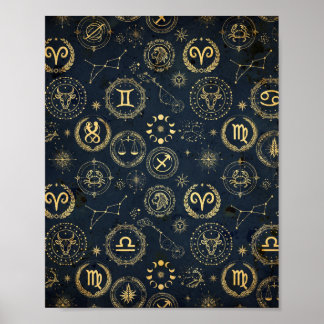 Vintage Astronomy Star Chart Art Poster