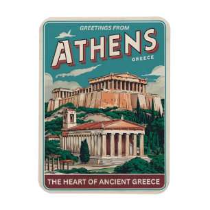 vintage Athens capital of Greece gifts Magnet