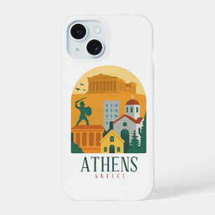 Vintage Athens Greece Travel – Parthenon iPhone 15 Case