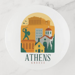 Vintage Athens Greece Travel – Parthenon Trinket Tray