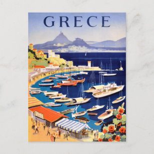 Vintage Athens Greece Travel Postcard