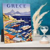 Vintage Athens Greece Travel Postcard Plaque (Side)