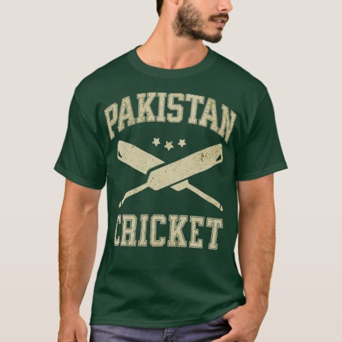 Vintage Athletic Pakistan Cricket Sport Fans  T_Shirt