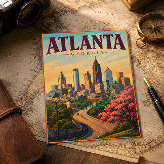 Vintage Atlanta Georgia Soccer 2026 Souvenir Postcard