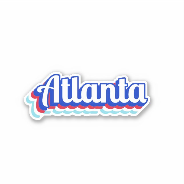 Vintage Atlanta  Sticker (Front)