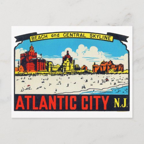 Vintage Atlantic City Boardwalk Postcard